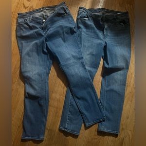 Lot of 2 Straight high waist old navy size 16 jeans